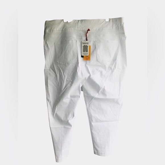 NWT Ruby Rd Women’s White Ankle Length Stretch Slimming Contour Waistband Pants - Picture 3 of 4